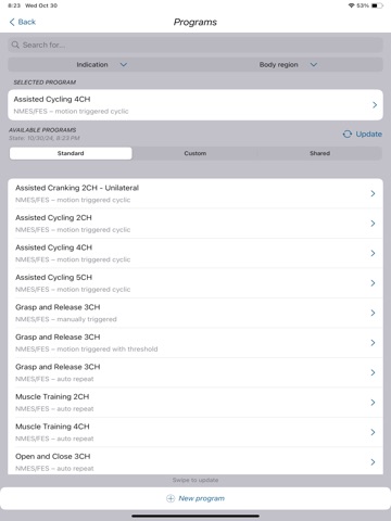 Stim2Go iPad screenshot