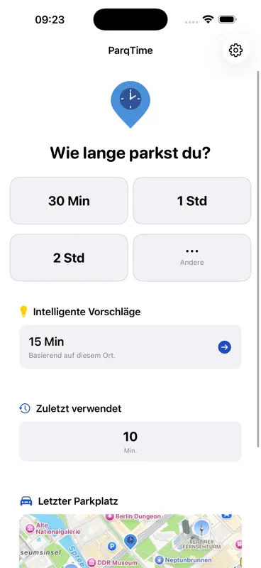 ParqTime - Parkscheiben Timer screenshot 2 of 5