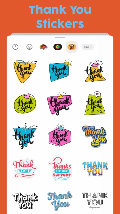 Thank You Stickers Set
