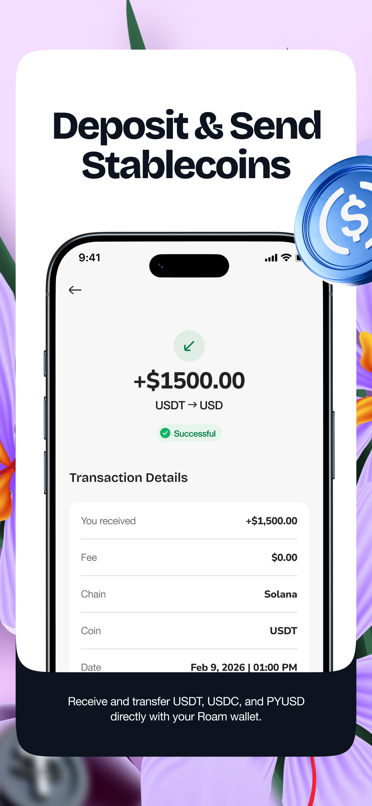 Roam: USD & Stablecoins App screenshot 7
