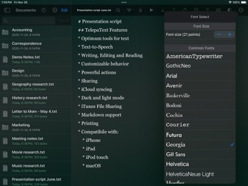 TelepaText - editor, speech iPad screenshot