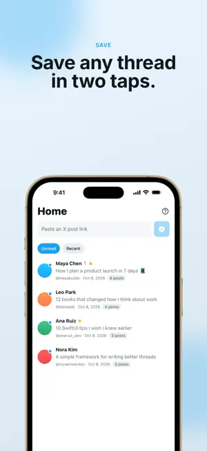 XRead: Save Tweets & Threads screenshot 1