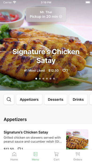 Mr. Thai To Go iPhone screenshot 2 - Food & Drink app