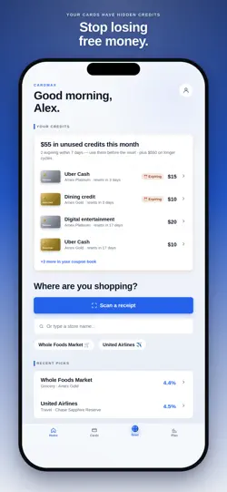 Capture d'écran de CardMax: AI Card Picker sur iPhone 1