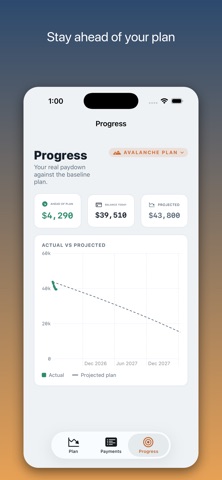 Debt Descent: Payoff Planner iPhone screenshot