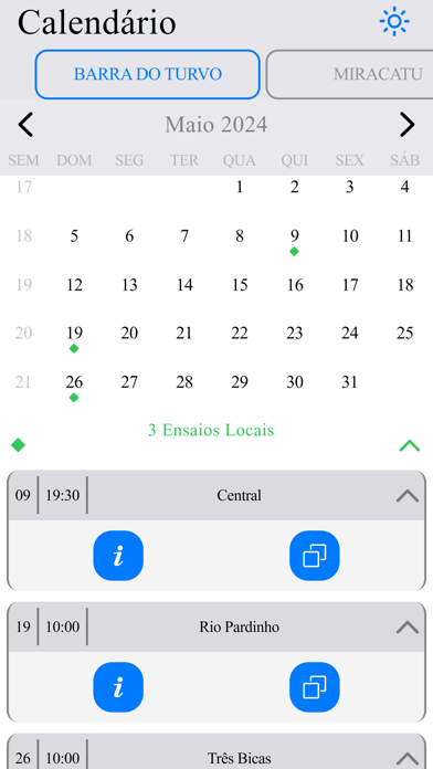 Vale do Ribeira Musical Agenda Screenshot