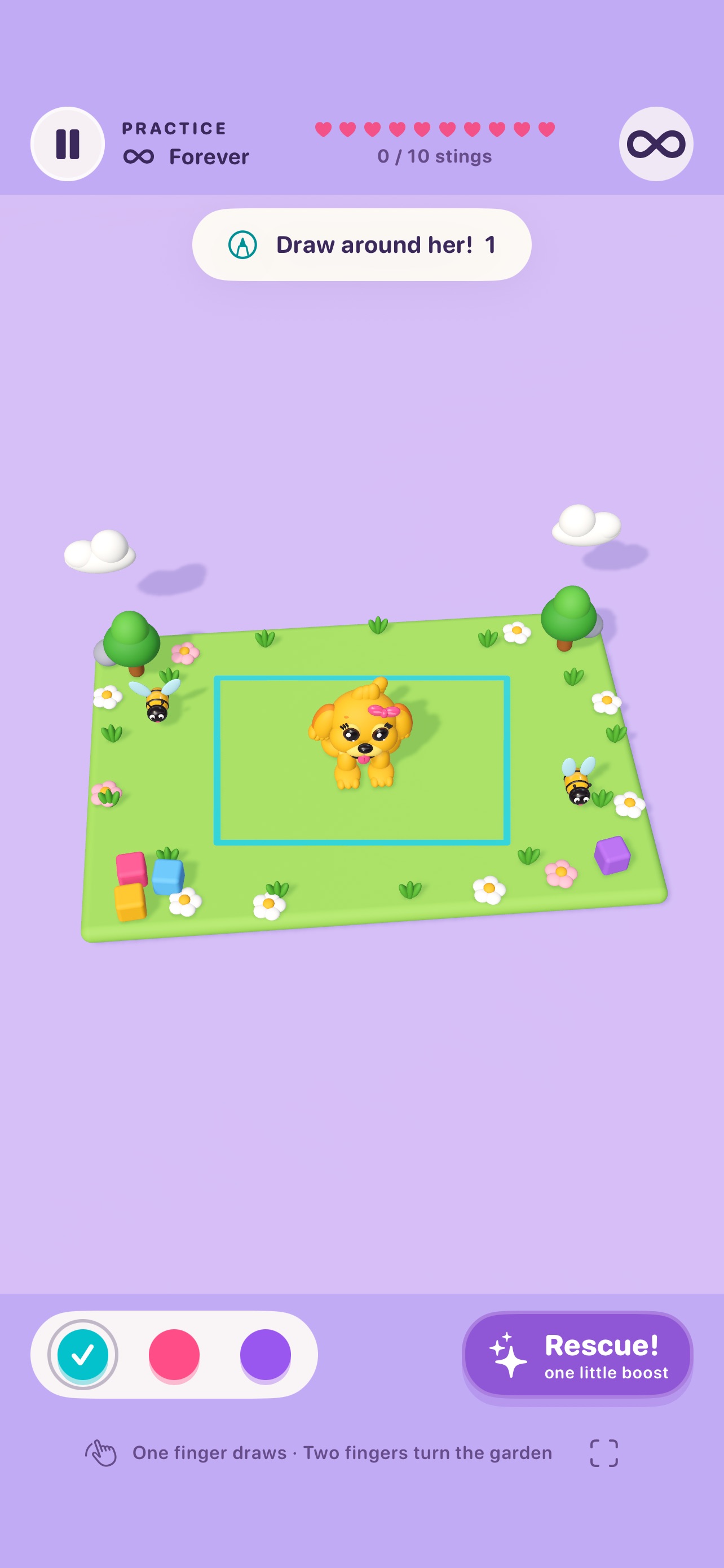 Screenshot 1 of Bee Guard: Puppy Rescue