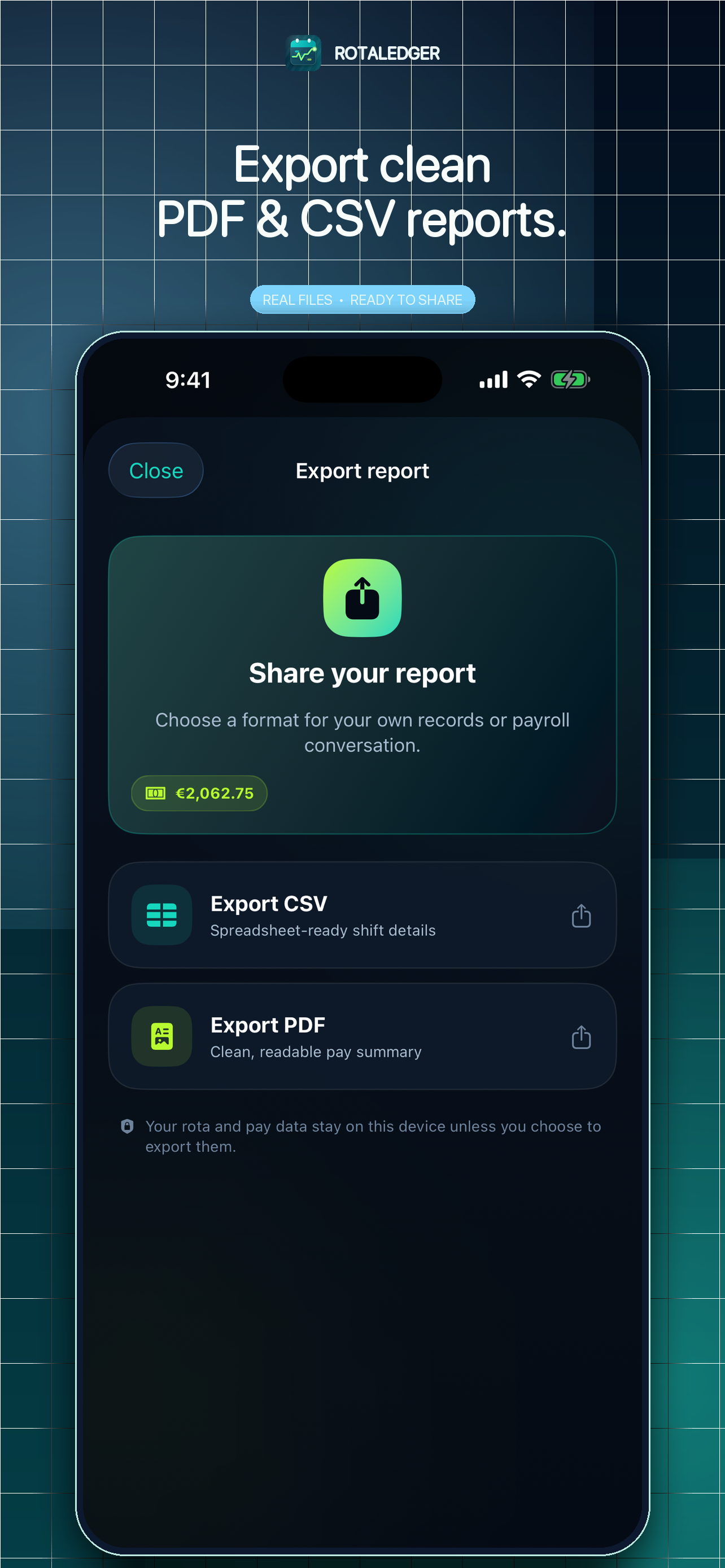RotaLedger: Hours & Pay screenshot 5