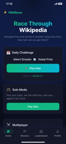 Wikirace - wikiracer online Screenshot 1 of 4