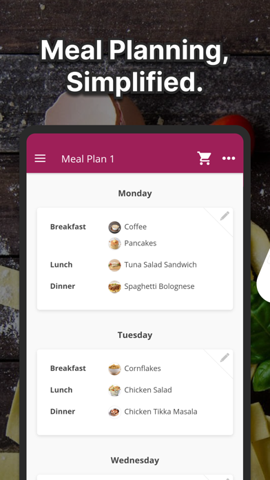 Plan Meals - MealPlanner Screenshot
