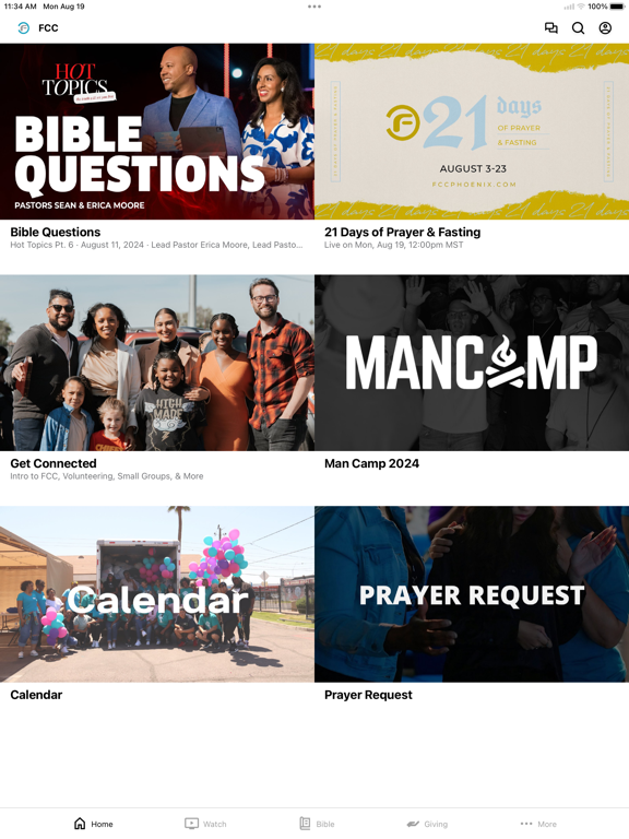 Faith Christian Center, AZ iPad screenshot 1 - Education app