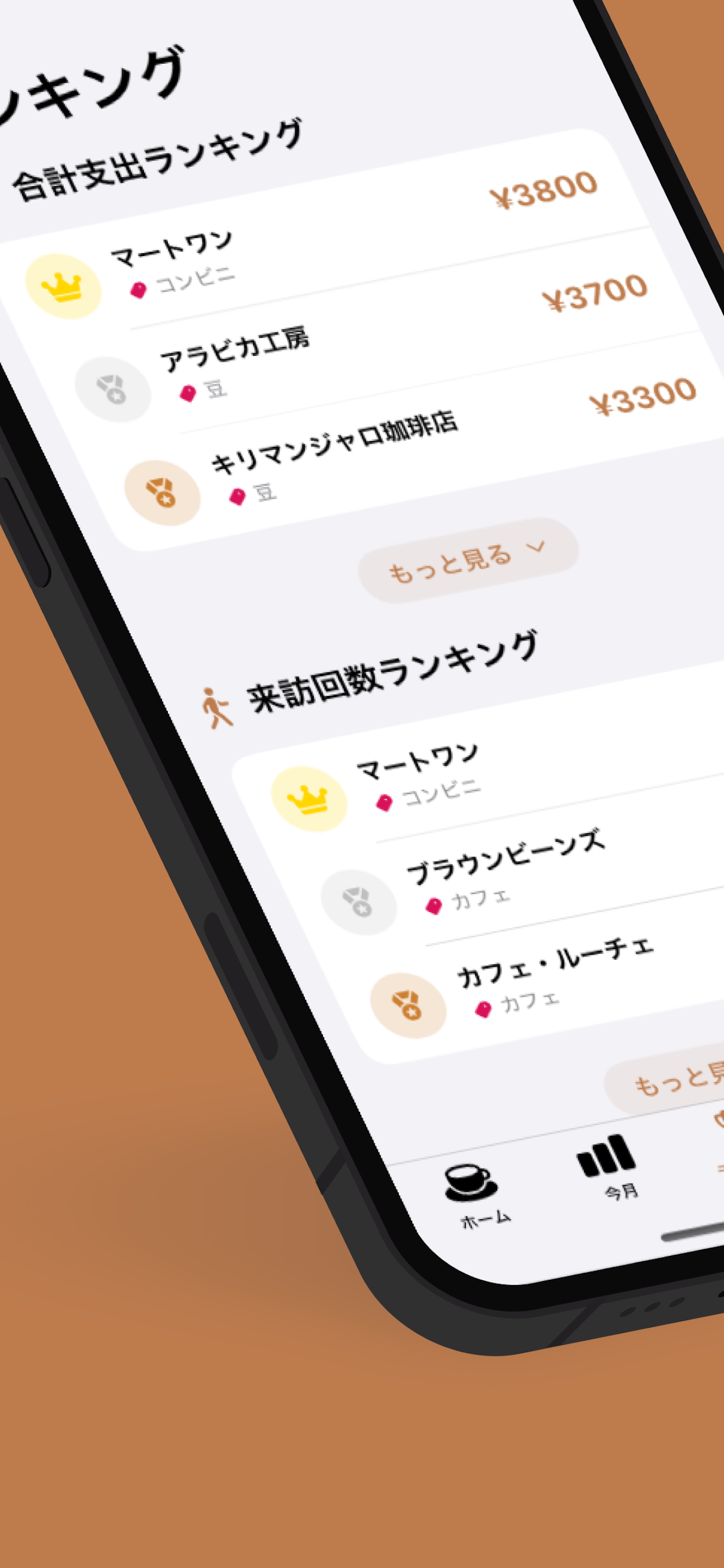 コーヒー代管理 - カフェ代を節約