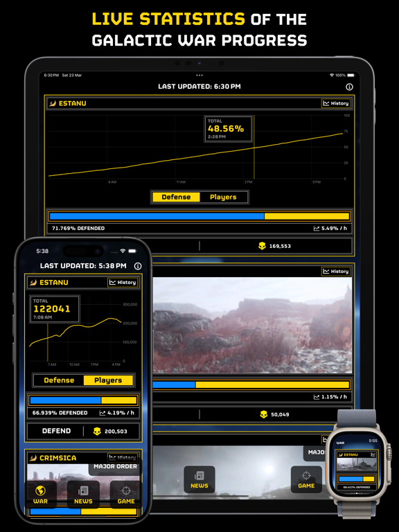 War Monitor for Helldivers 2 iPad screenshot 1 - Entertainment app