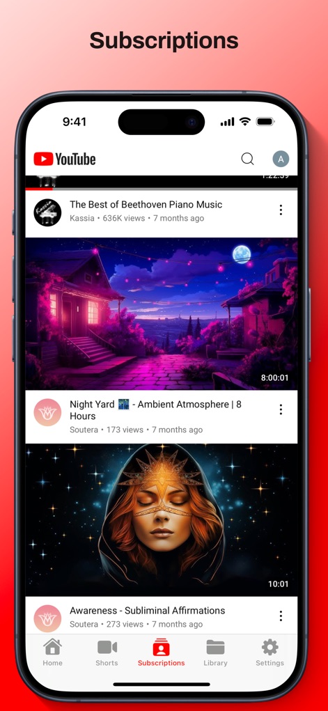 Enhancements For YouTube - Users can easily navigate their subscriptions feed, discovering new content from preferred channels within the app's interface.