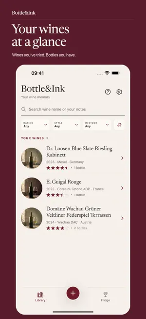 Bottle&Ink: Wine Journal screenshot 1