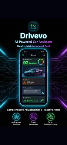 Drivevo - AI Car Assistant iPhone screenshot