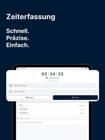 Crewmeister Zeiterfassung iPad screenshot 2