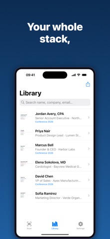 Cardkeep: Business Card Scan iPhone screenshot