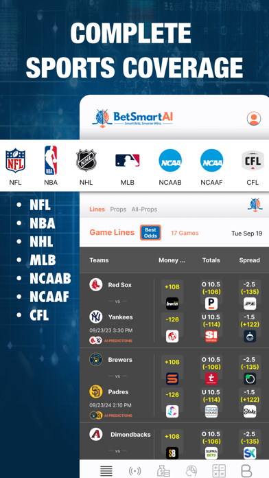 AI Sports Betting : BetSmartAI Screenshot