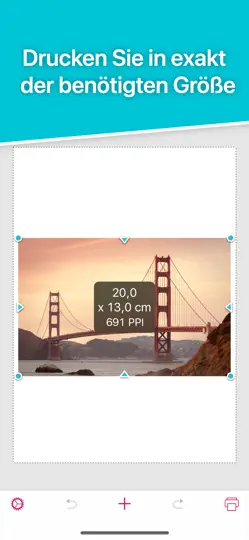 Screenshot von Print To Size auf dem iPhone 1