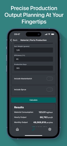 Tech-Nav：注塑计算器 screenshot
