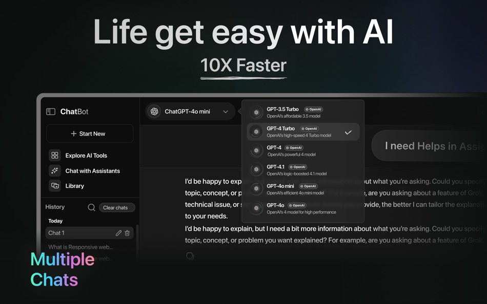 #2. Chatbot AI - Chat Assistant (macOS) 作者: Hammad Aslam
