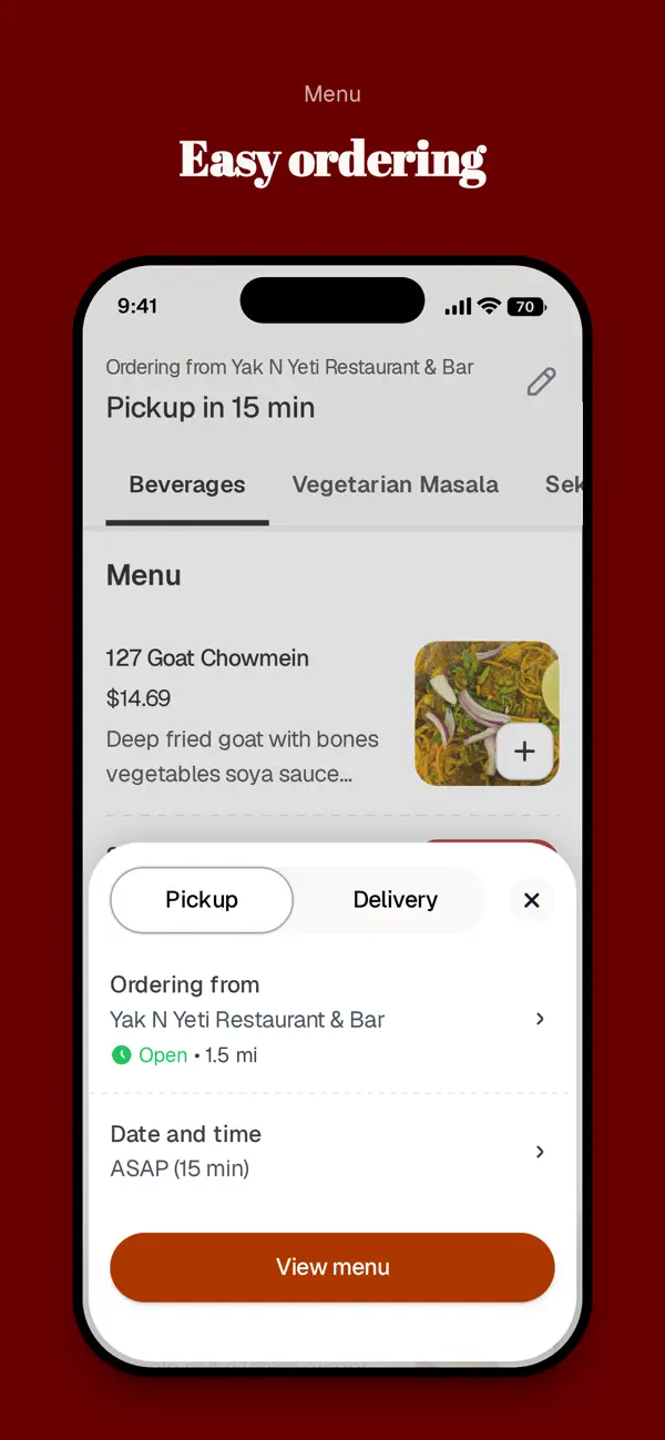 Screenshot #3 pour Yak N Yeti Restaurant & Bar