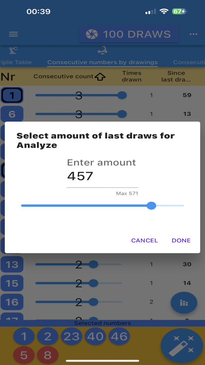 Eurojackpot results statistics