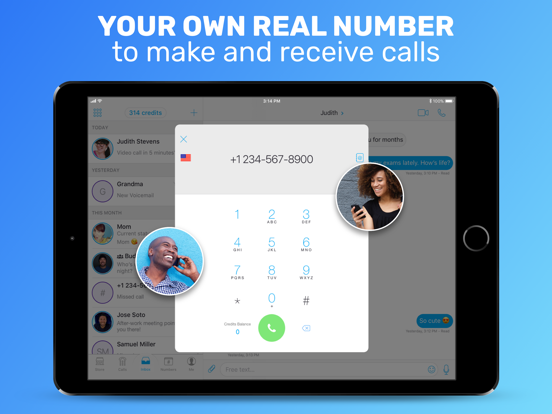 Text Me - Phone Call + Texting iPad screenshot 4 - Social Networking app