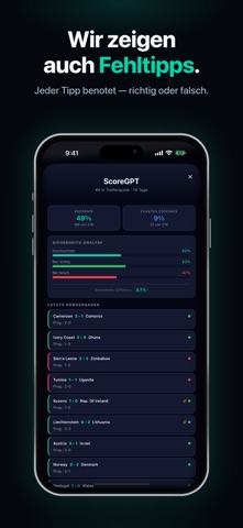 ScoreGPT: KI Fußball Prognose iPhone screenshot 4