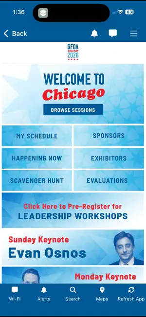 GFOA Annual Conference screenshot 2