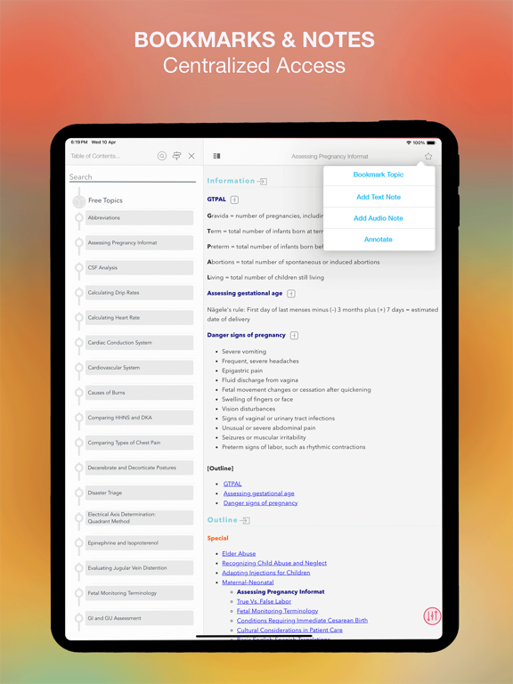 ICU ER Facts Made Incr Quick! iPad screenshot 8 - Medical app