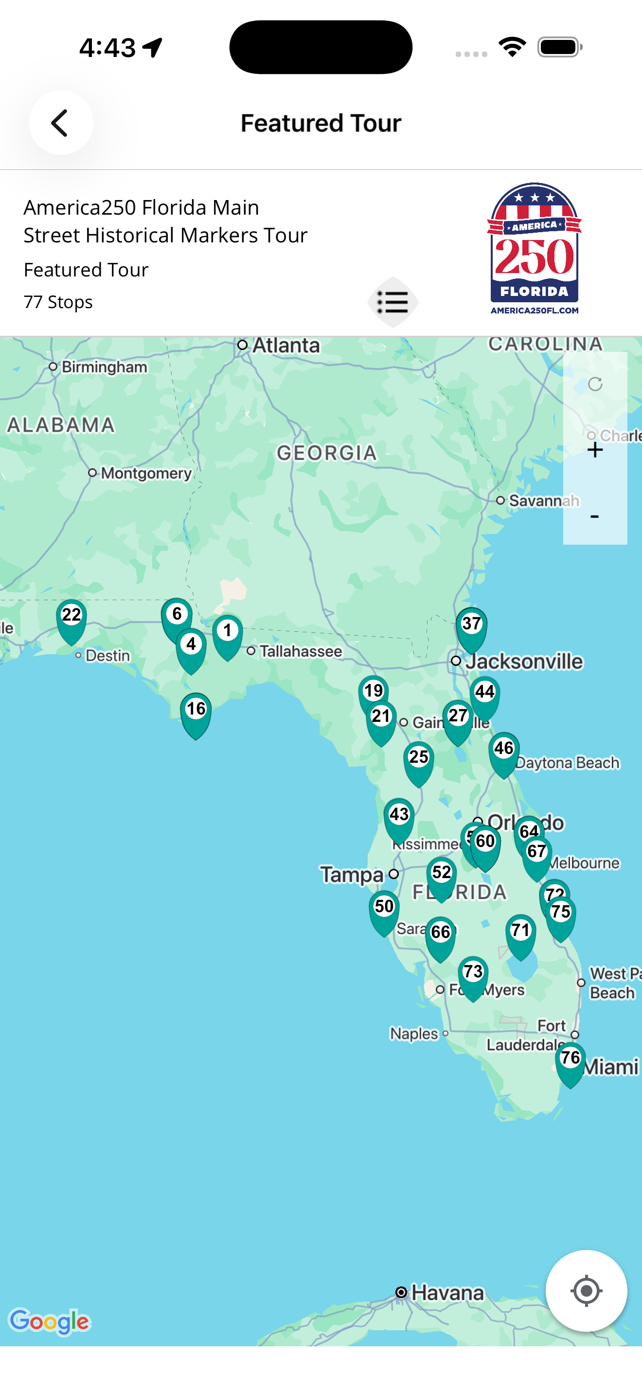 Florida Main Street Mobile App