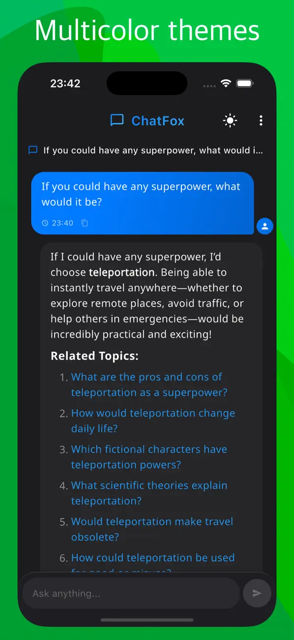 #2. ChatFox (iOS) Ved: Digital Planet (Shenzhen) Technology Co., Ltd.