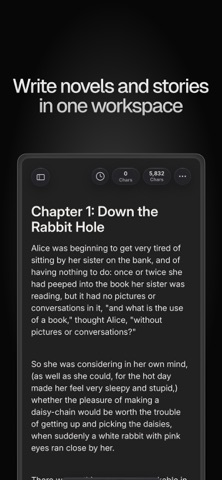 pensiv: Writing app for novels screenshot