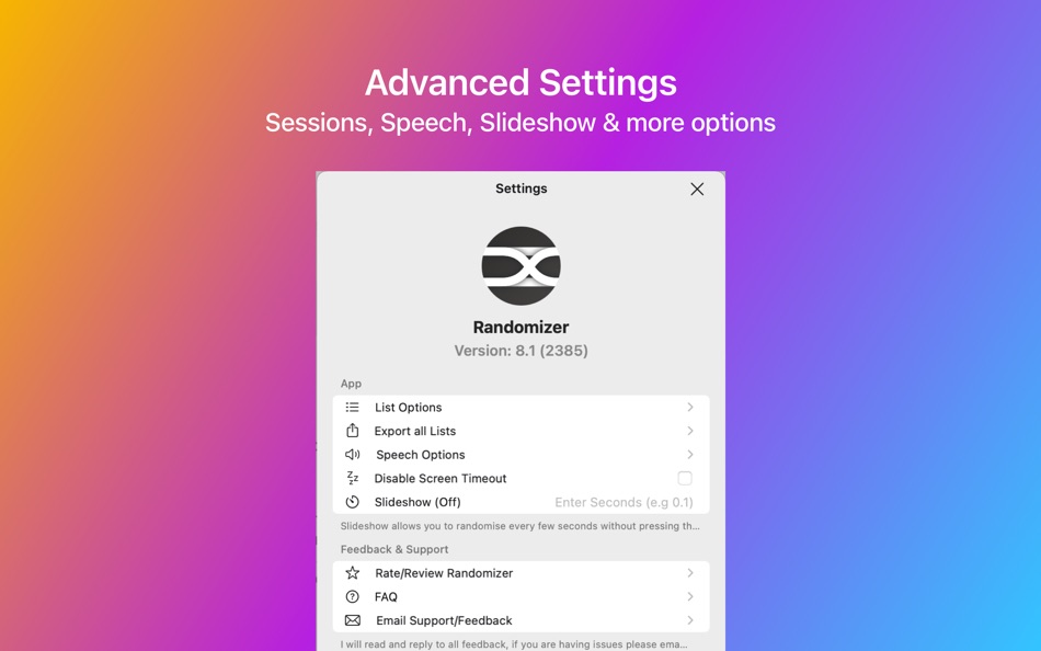 #3. Randomizer (macOS) 来自: Rob Sammons