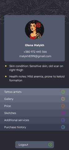 Perfect Tattoo old style screenshot