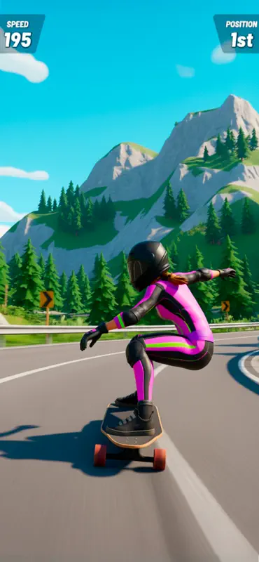 Downhill Skate Race Game screenshot 5 of 7
