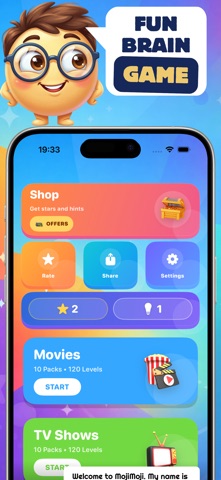 MojiMoji - Emoji Word Game iPhone screenshot