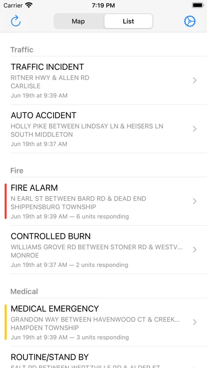 Cumberland County Incidents