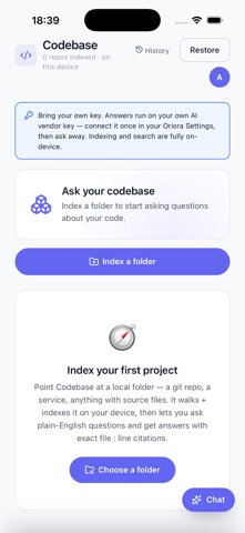 Oriora KnowCode iPhone screenshot