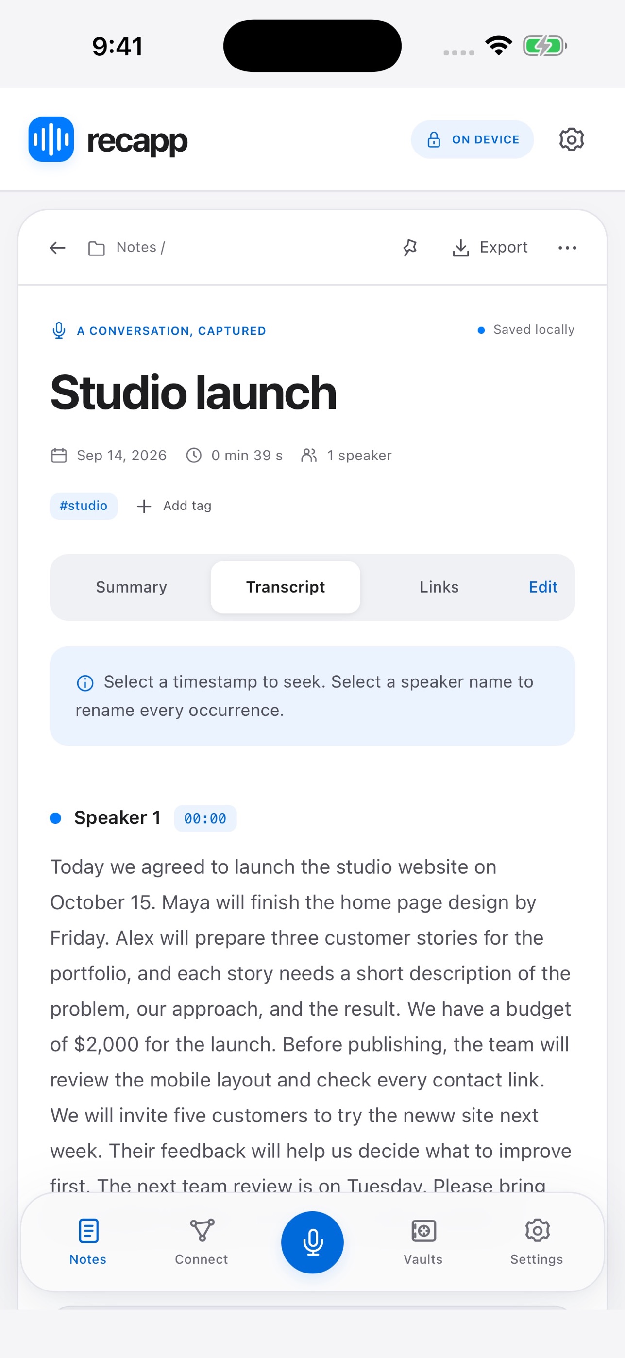 Screenshot 3 of Recapp - Private Notes