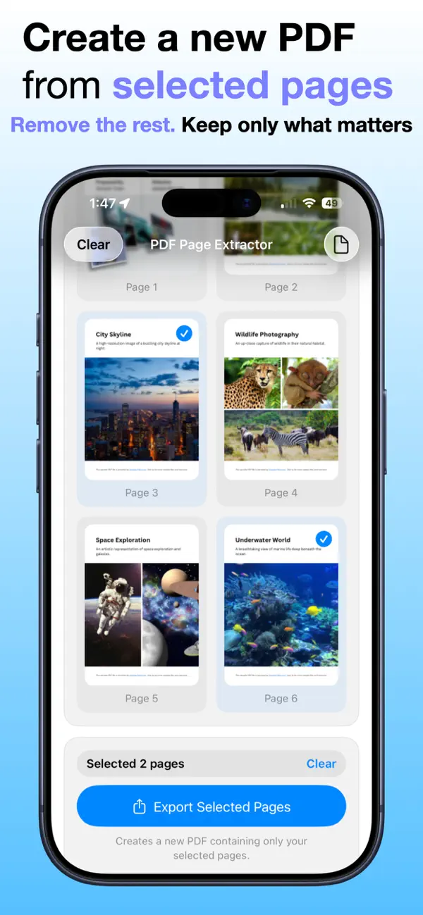 Screenshot #3 pour PDF Page Extractor