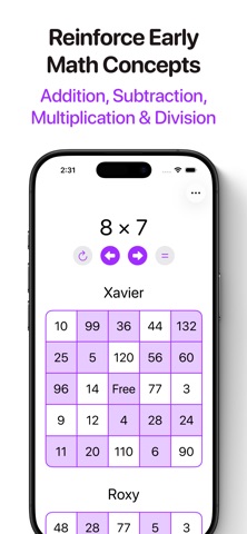 Math Bingo: Homeschool & Class iPhone screenshot