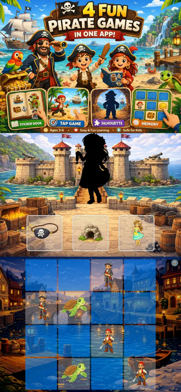 Screenshot #2 pour Stickers Pirates Jeux Enfants