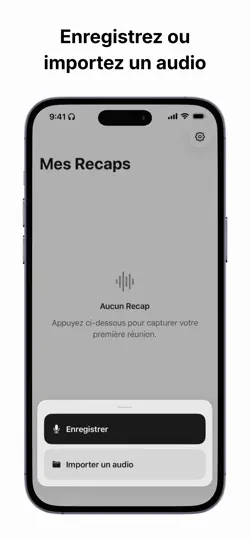 Capture d'écran de Recap: IA Pour Réunions sur iPhone 4