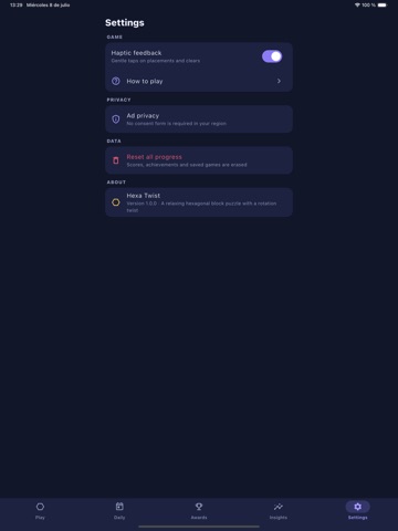 Hexbloom: Block Puzzle iPad screenshot