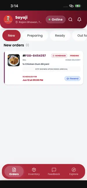 Indian Bite Restaurant Partner screenshot 2