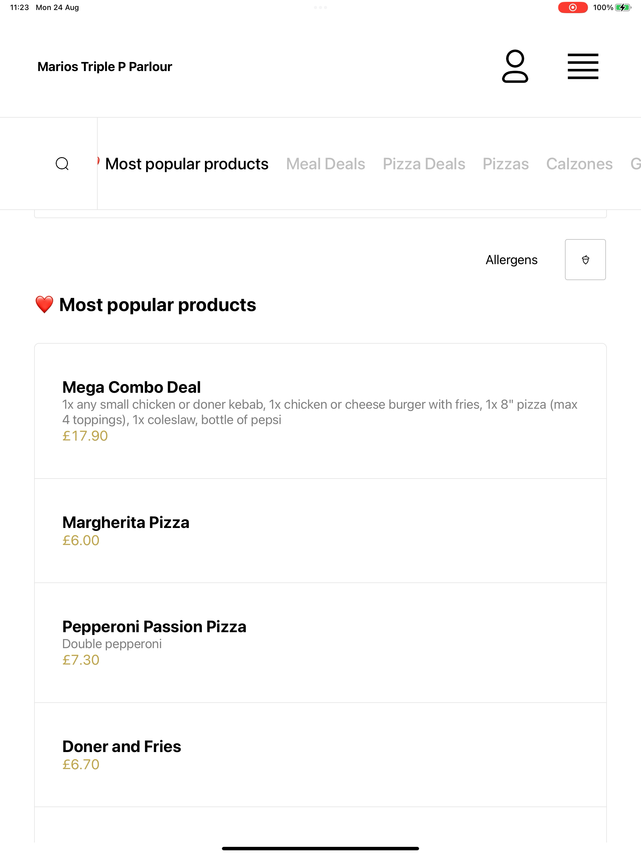 Marios Triple P Parlour screenshot 14