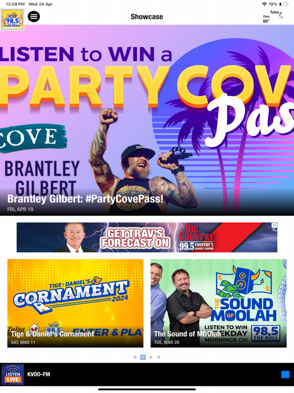 98.5 The Bull iPad screenshot 4 - Music app